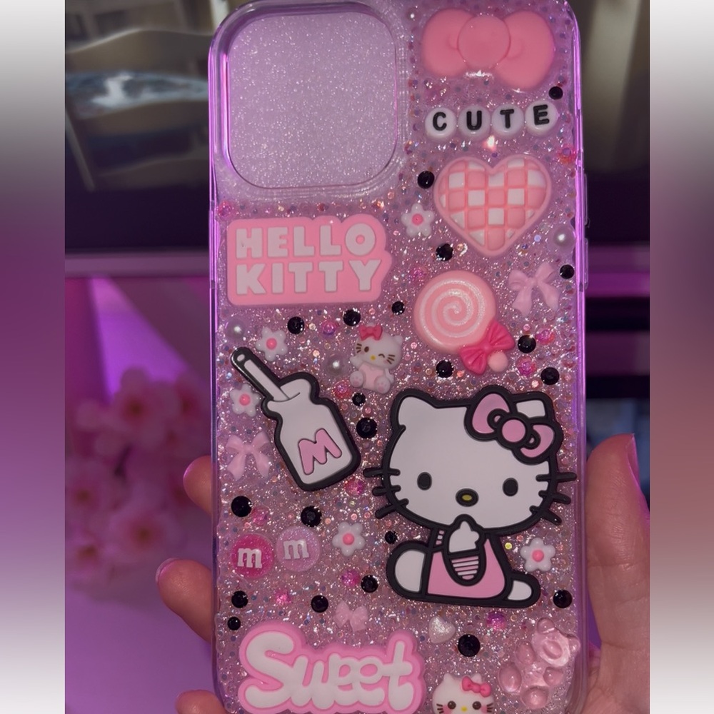 iPhone 13 Pro Max Case Custom Made Hello Kitty Sweet Pink